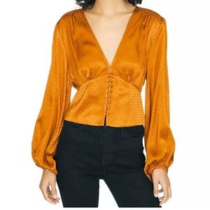 Sanctuary airy satin blouse size XL